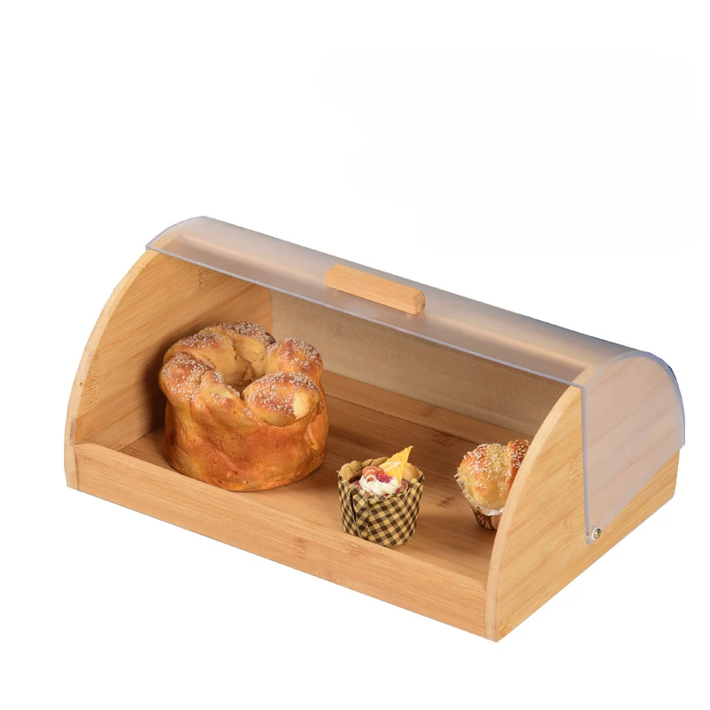 Food Storage Kitchen Cabinet - Pojemnik na chleb z bambusa z
