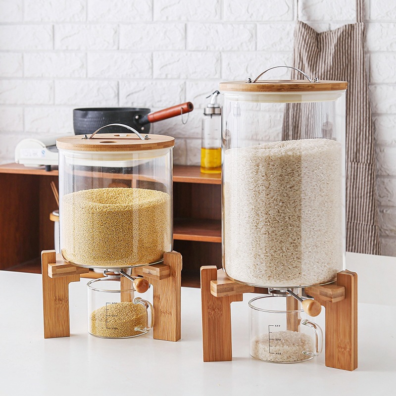 Food Storage Glass Containers Large - Duży, ręcznie robiony szklany pojemnik na