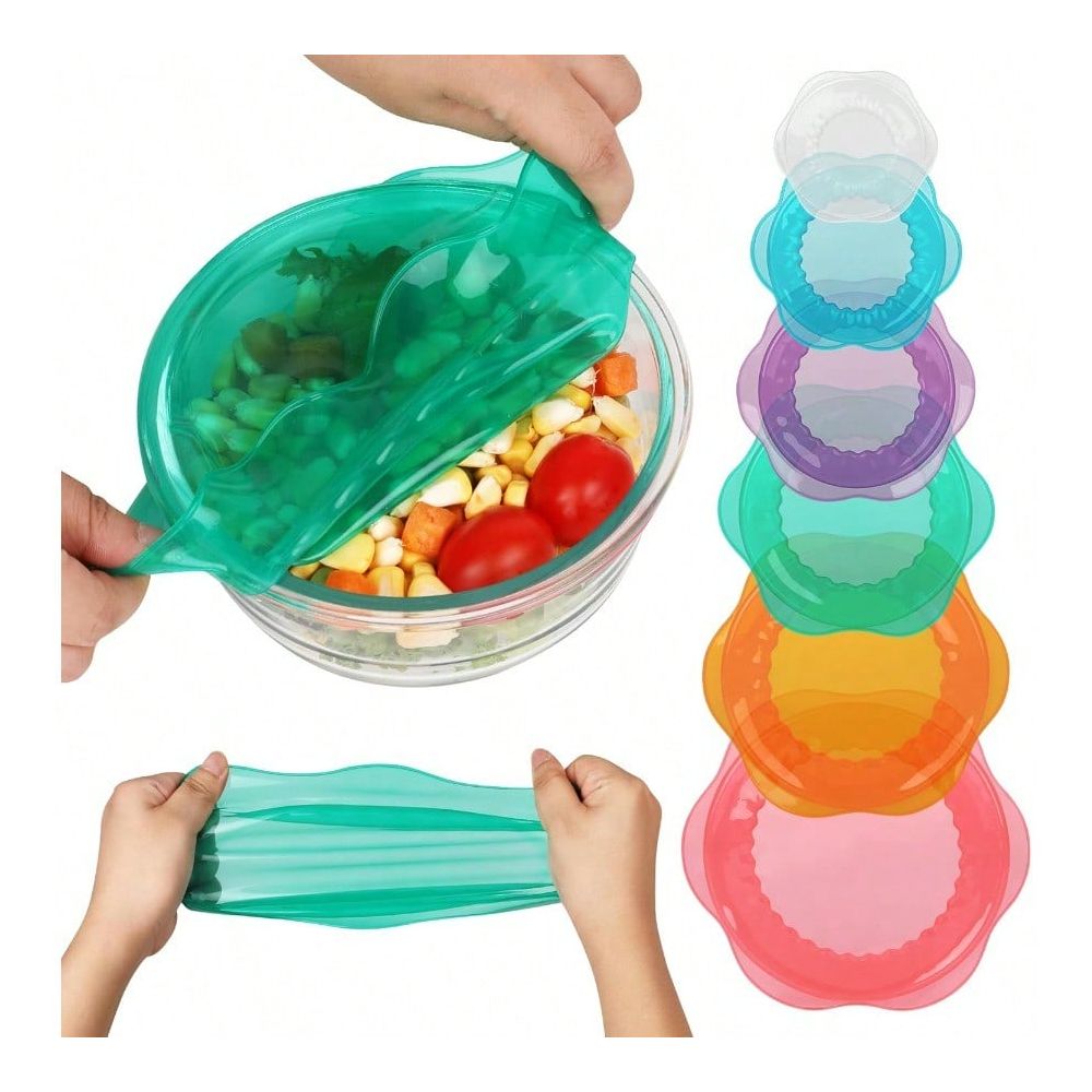 Silicone Stretch Lid - Elastyczne pokrywki do przechowywania żywności w