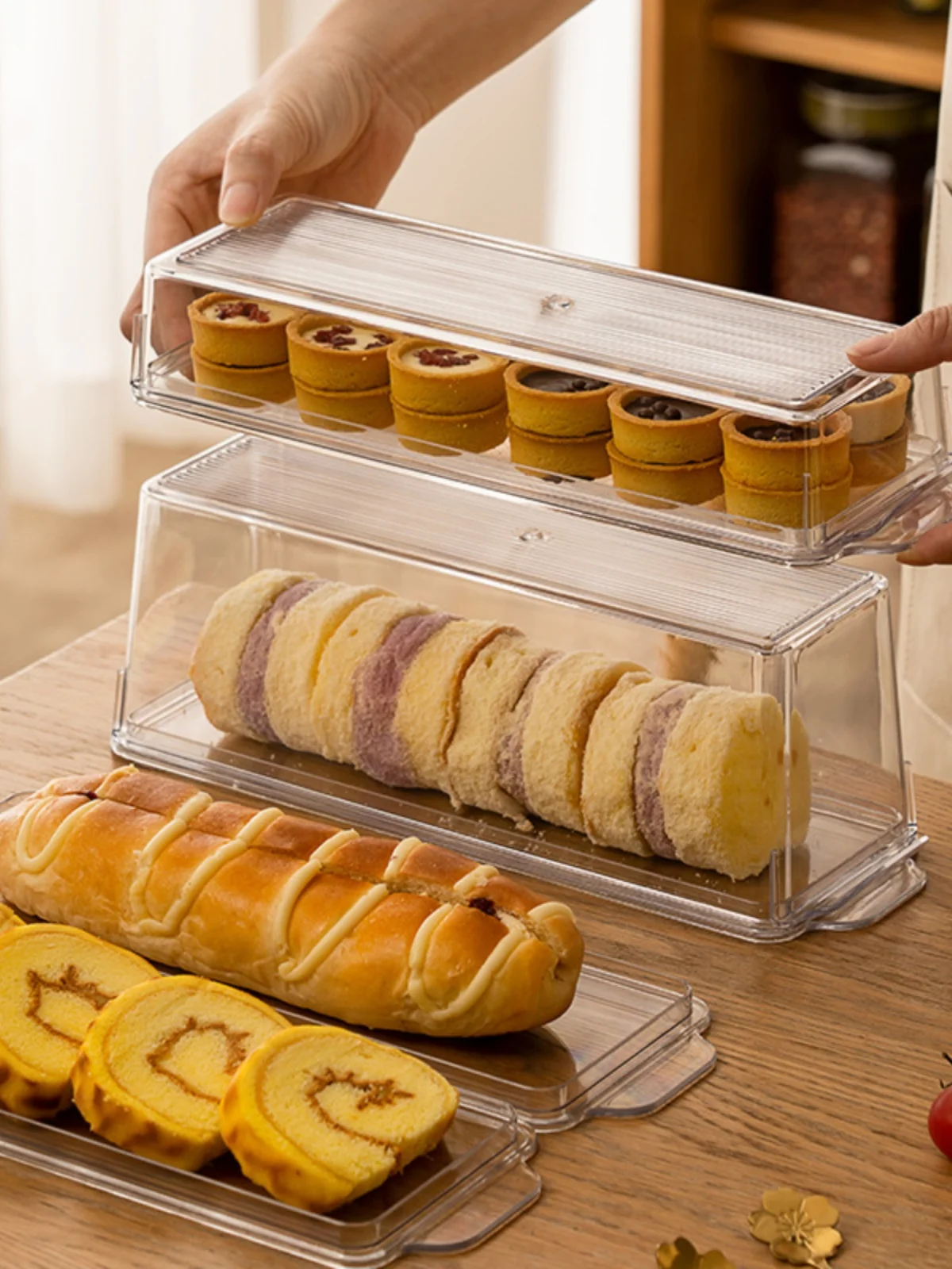 Food Storage For Refrigerator - Pojemnik do przechowywania roladek spożywczych, szczelny,