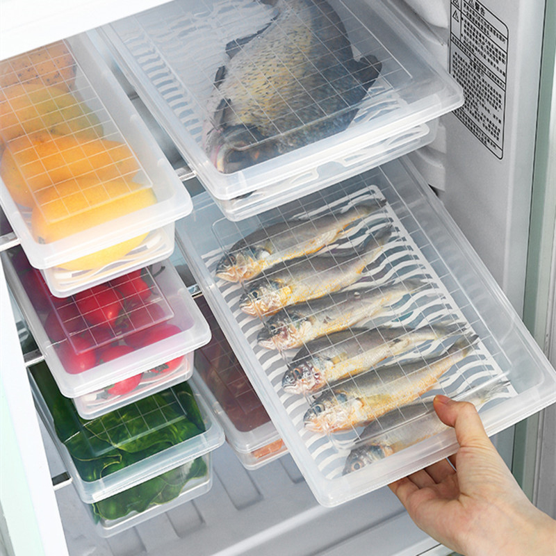 Food Storage Types - Przechowywanie w lodówce mięsa w pudełkach,