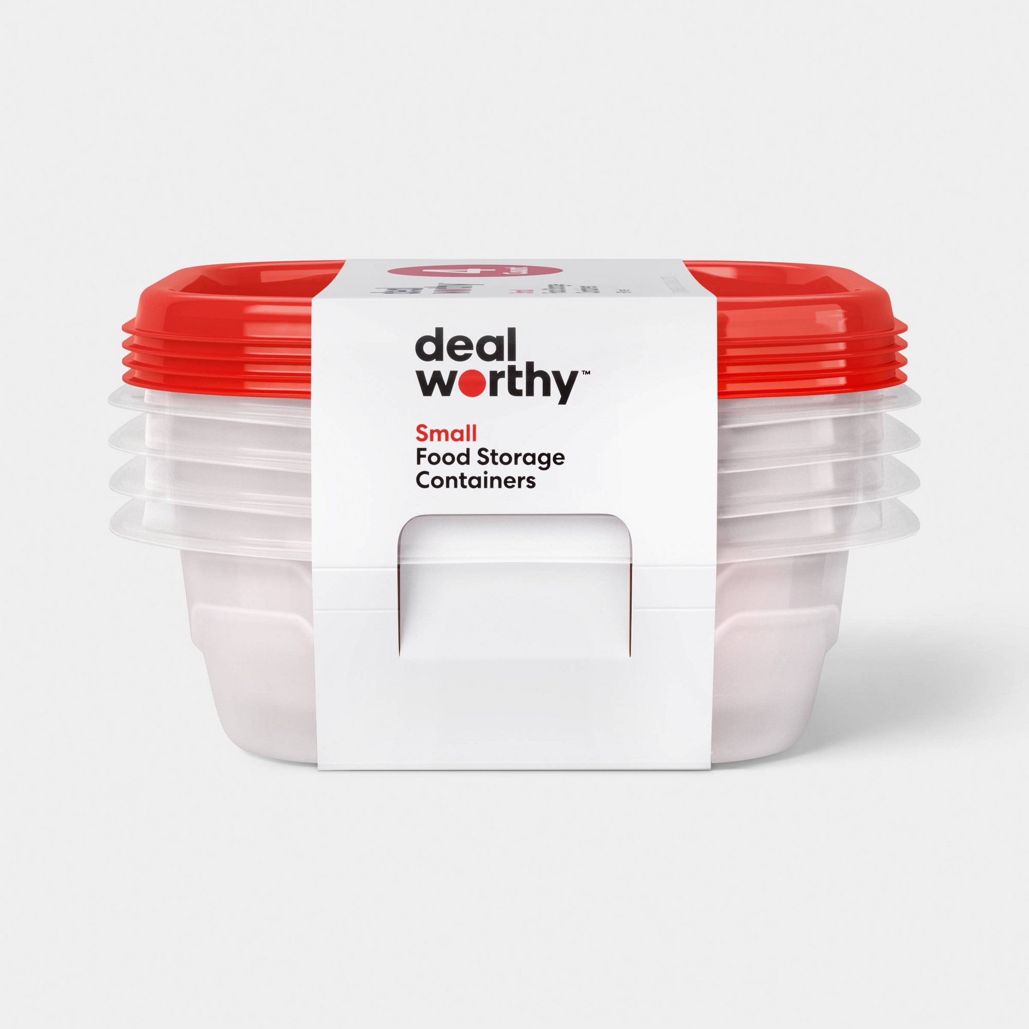 Storage Food Prep - Małe kwadratowe pojemniki na żywność 4ct
