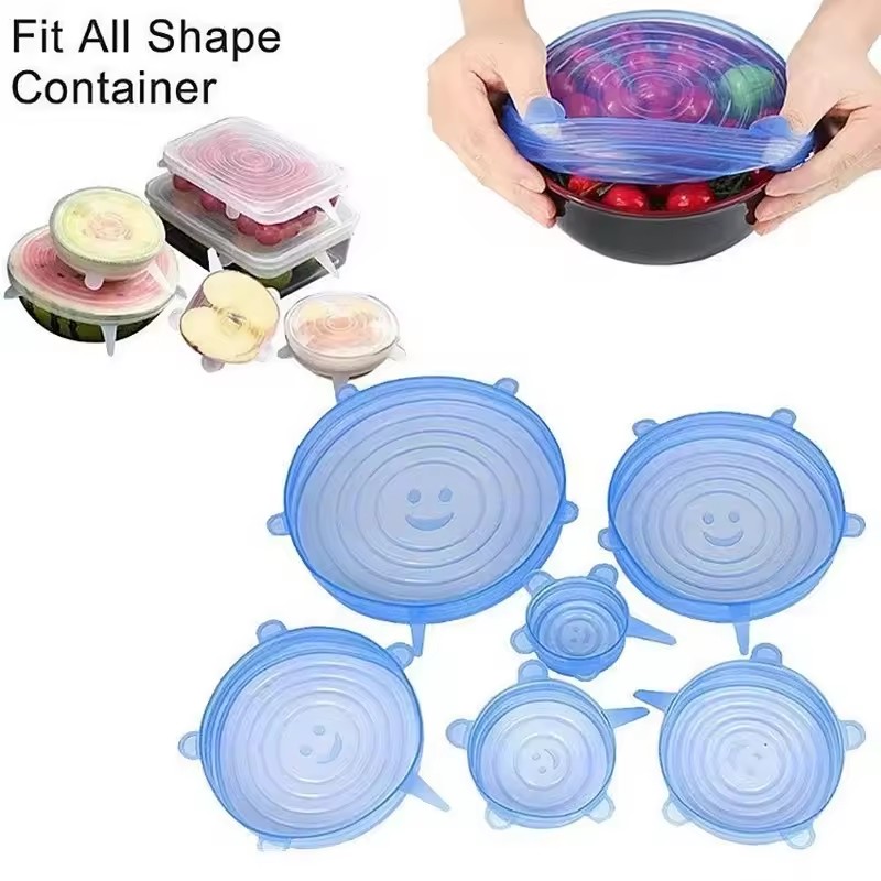 Silicone Stretch Lid - 6 szt. Silikonowe pokrywki wielokrotnego użytku