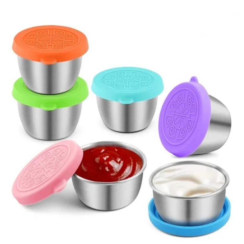 Silicone Stretch Lid - 6 szt./zestaw Pojemniki na sos ze