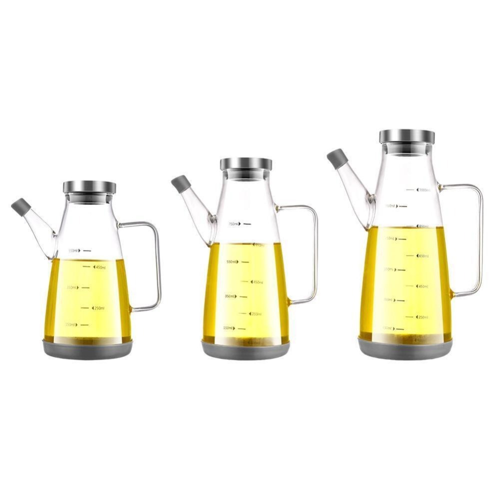 Food Storage Glass Containers Large - Butelka dozująca olej spożywczy, szczelna, o