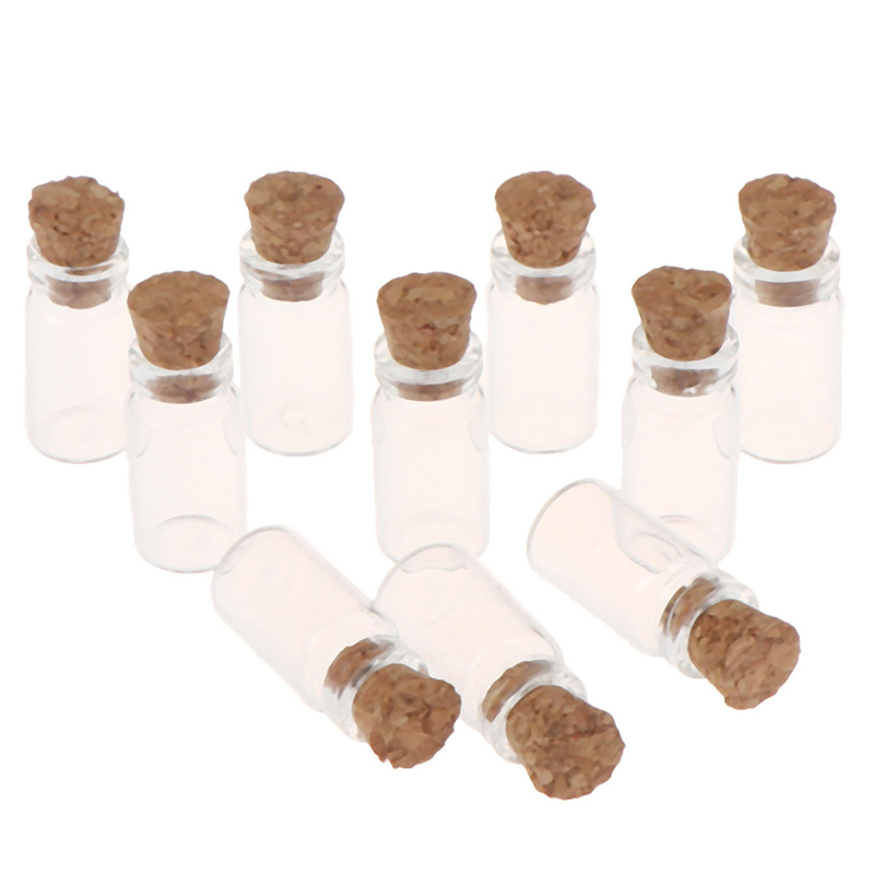 Food Storage Jars With Wooden Lids - 10 szt. Miniaturowe szklane słoiczki do