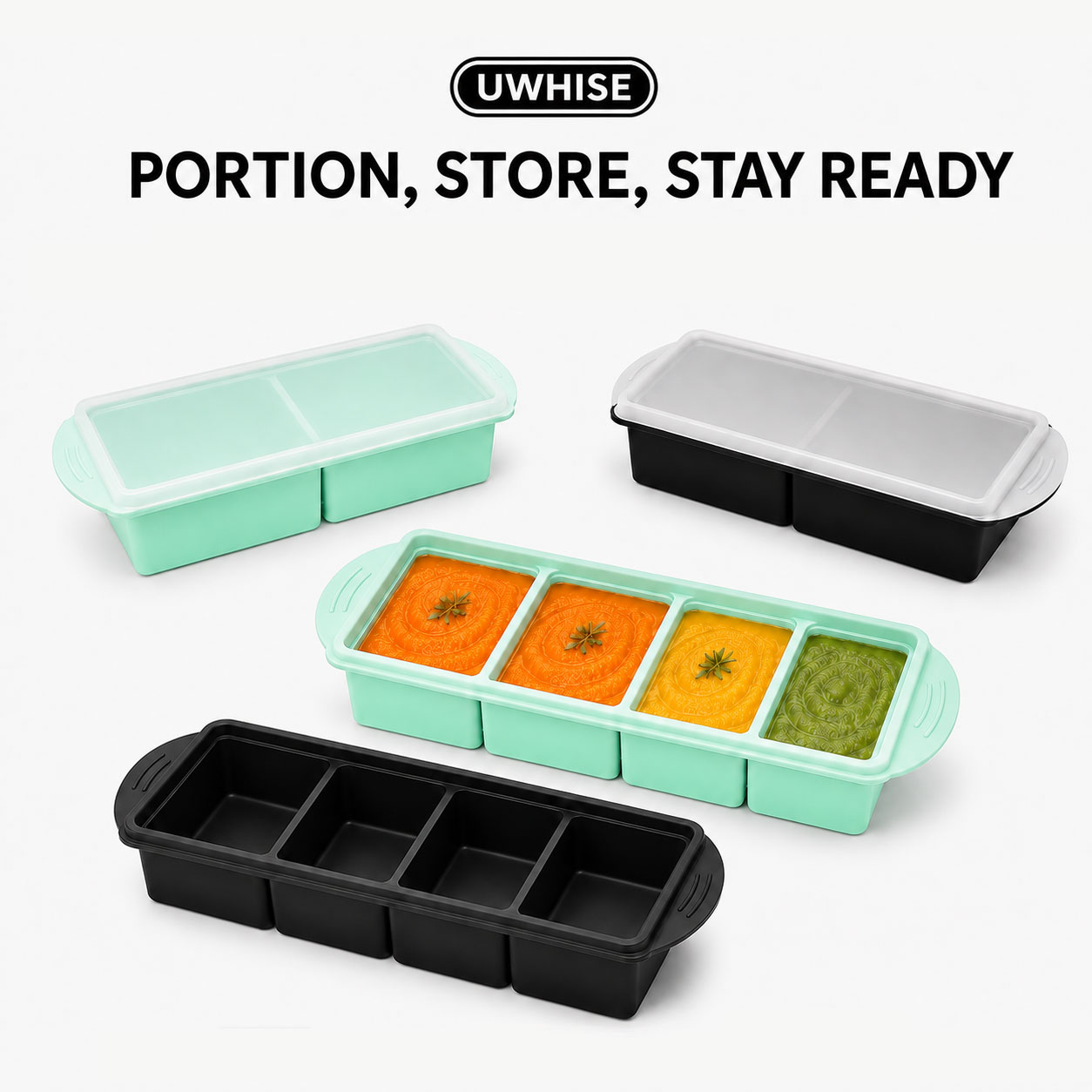 Xl Food Storage Containers With Lids - Uwhise Silikonowa Taca do Zamrażania Zupy,