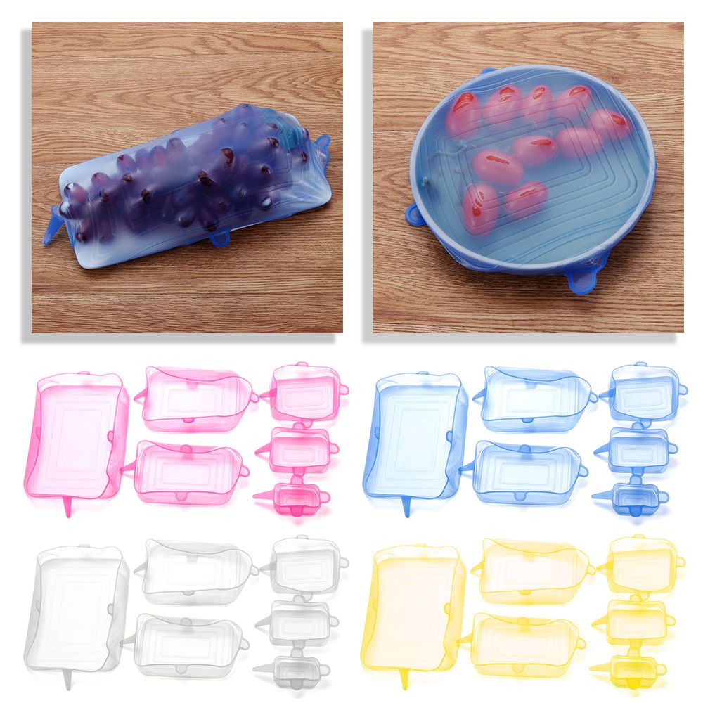 Silicone Stretch Lid - 4 Kolorowe Narzędzia Kuchenne Do Żywności