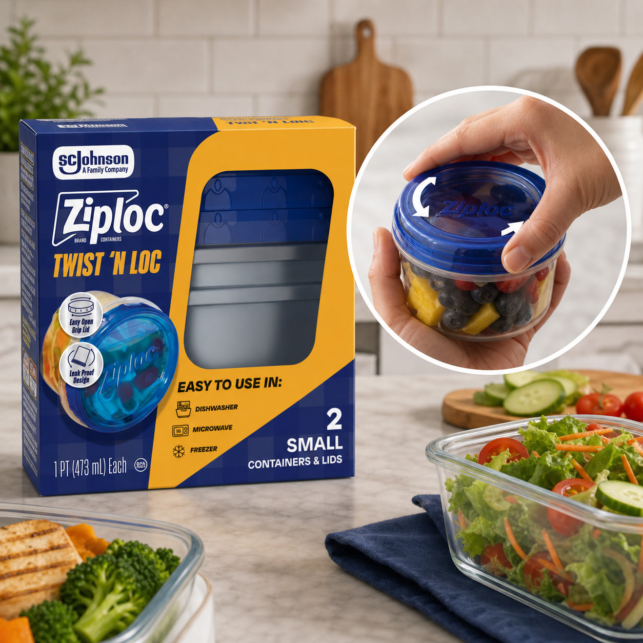 Storage Food Prep - 2-częściowe małe pojemniki na żywność z