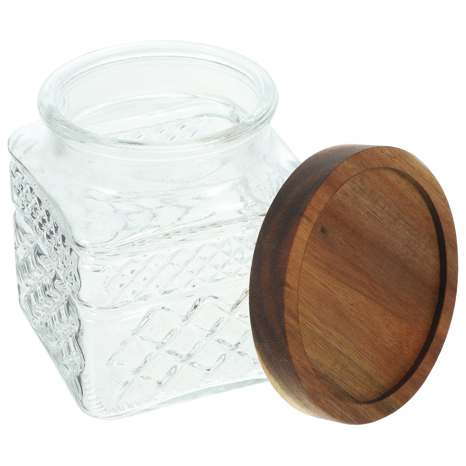 Food Storage Jars With Wooden Lids - Szklany słoik do przechowywania, szczelny pojemnik
