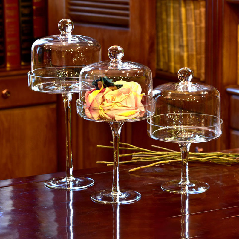 Food Storage Glass Containers Large - Wysokie nogi przezroczyste szklany pojemnik europejskie