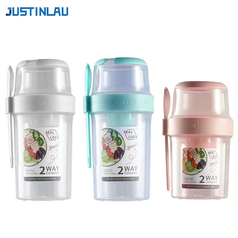 Food Storage Yogurt - JUSTINLAU Przenośny Kubek na Sałatę Wspomagający
