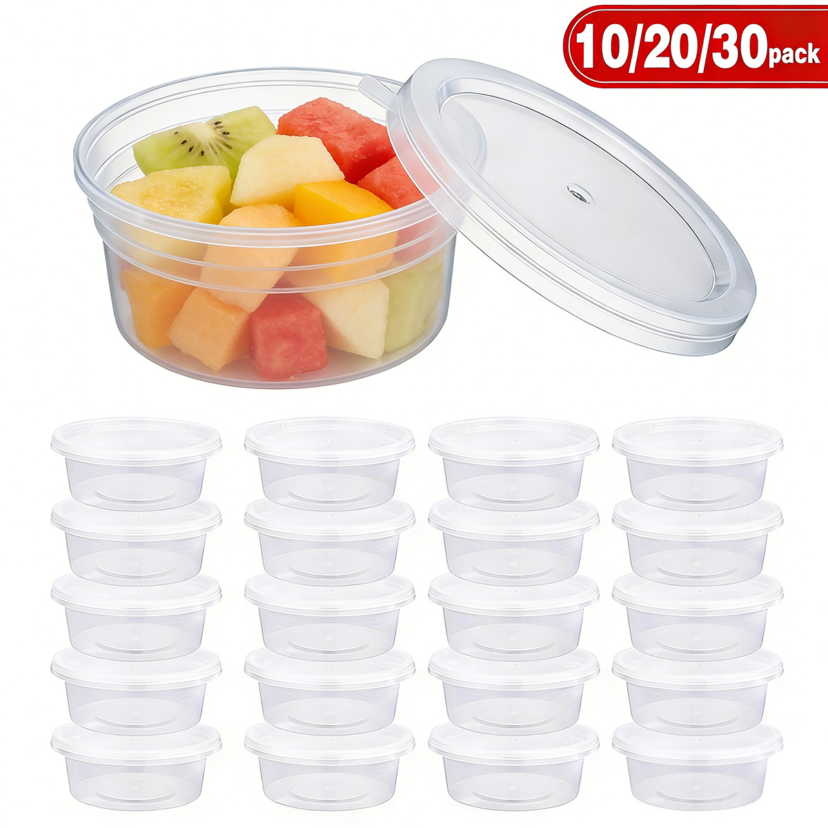 Food Storage Plastic Container - Zestaw 10/20/30 małych pojemników na slime