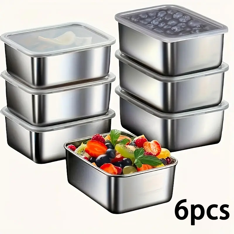 Food Storage Types - 6-częściowy zestaw pojemników na żywność ze