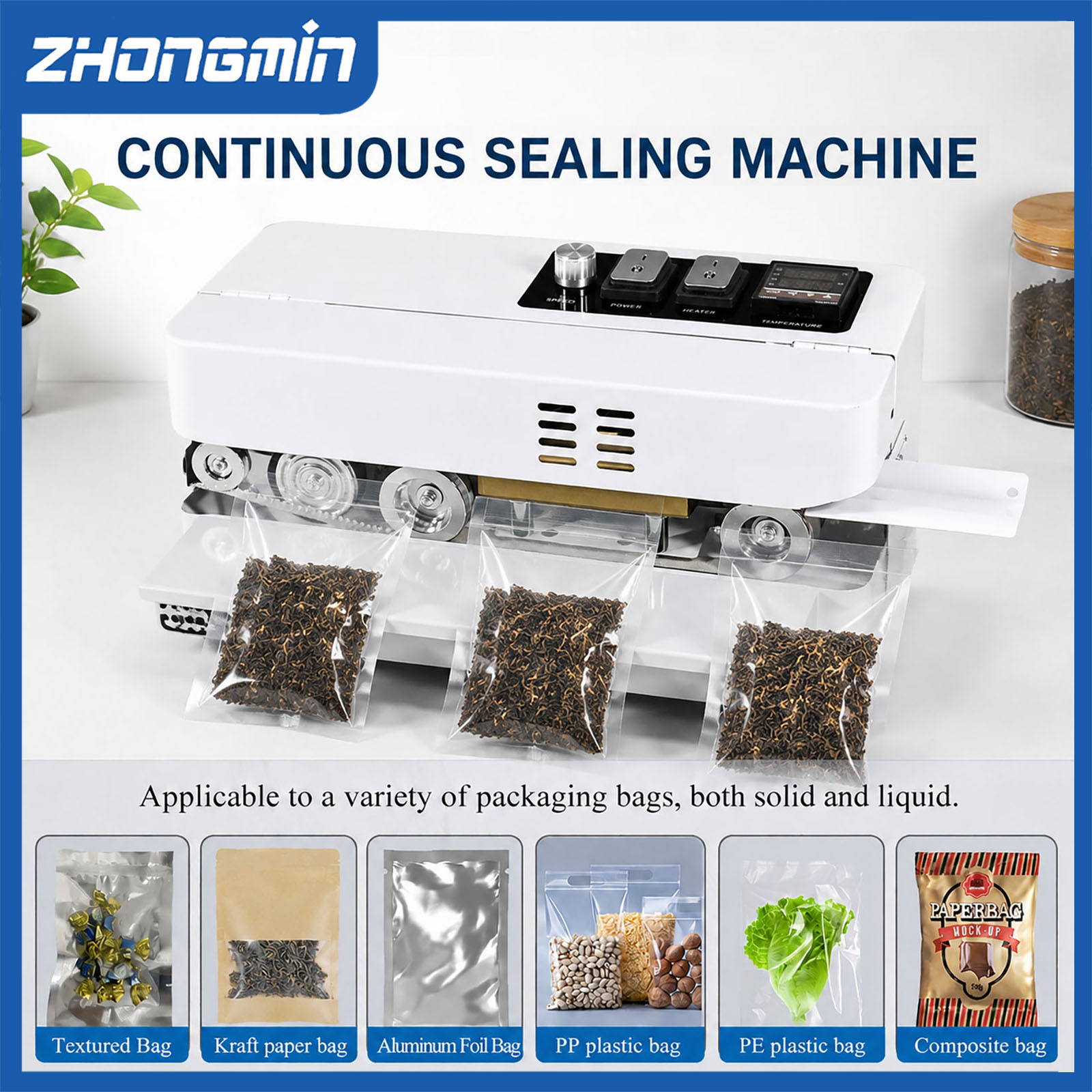 Food Storage Vacuum Sealer Machine - ZHONGMIN Elektryczna zgrzewarka próżniowa do przechowywania