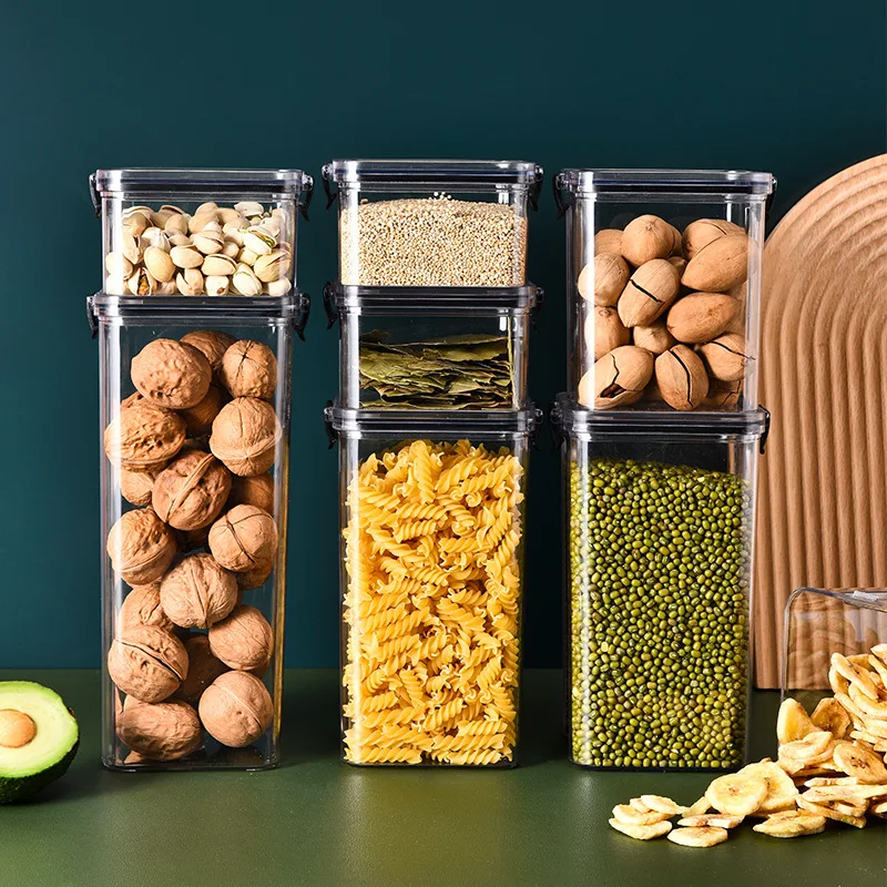 Food Storage Glass Containers Large - Pojemnik na zboże do kuchni, szczelny,