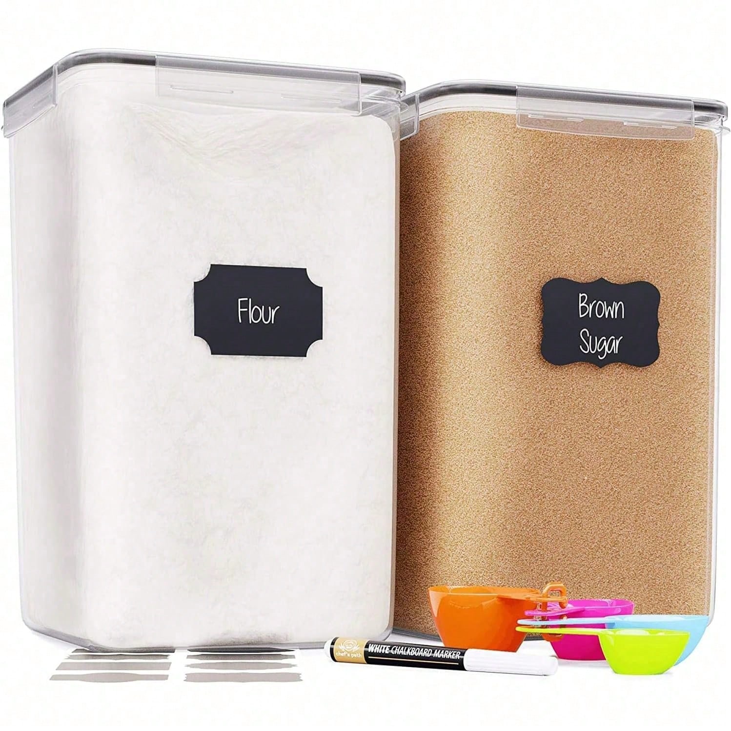 Xl Food Storage Containers With Lids - Bardzo duże pojemniki na mąkę i