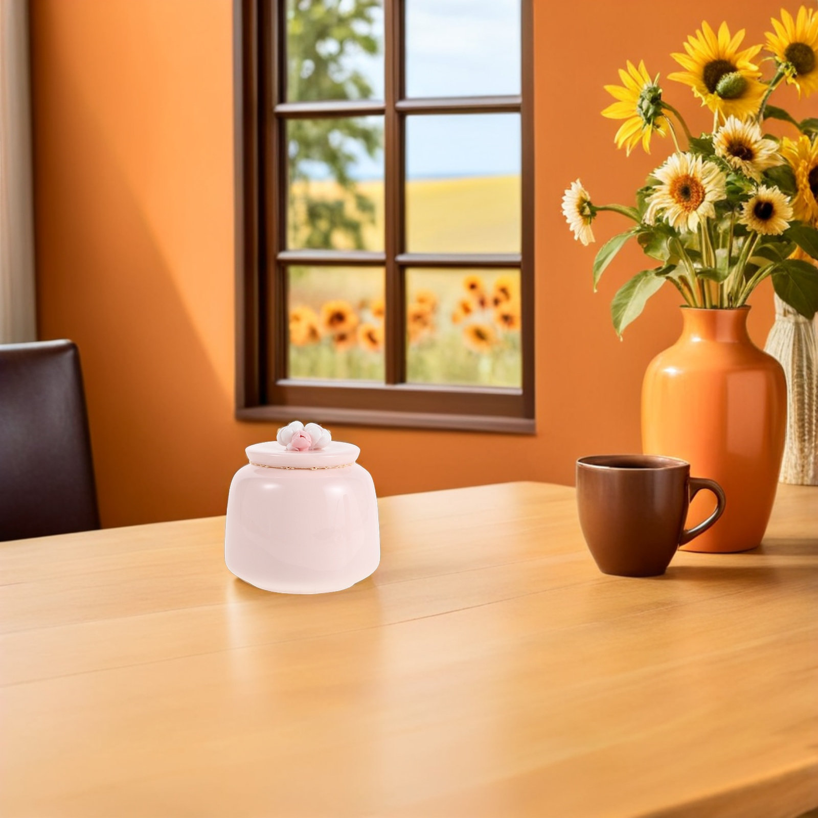 Food Storage Jars With Lids - Różowy ceramiczny słoik na herbatę, porcelanowy