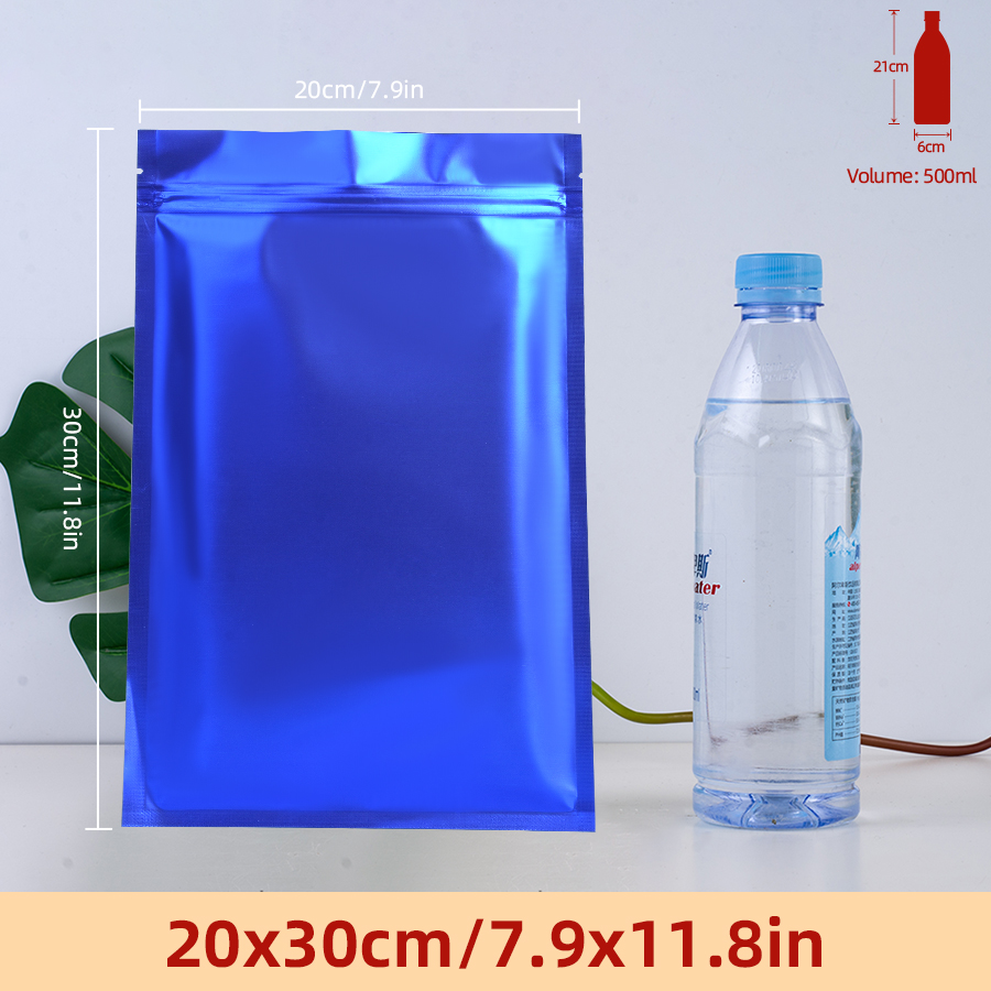 Food Storage And - 100 szt. Matowych niebieskich torebek z