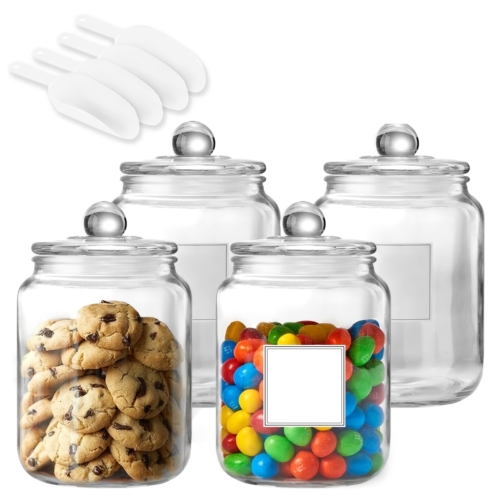 Xl Food Storage Containers With Lids - Duże szklane słoiki o pojemności pół