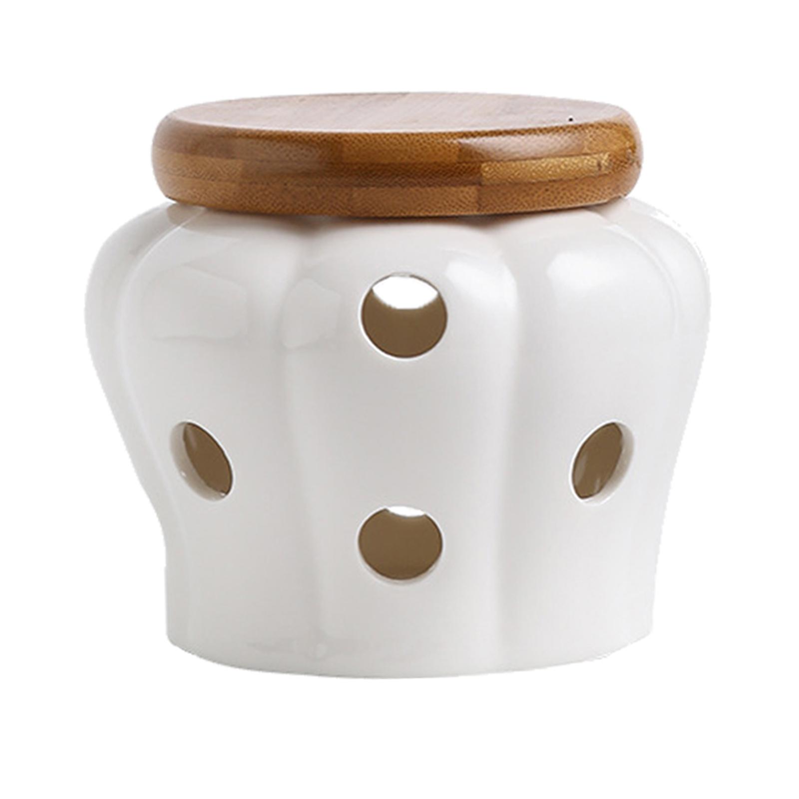Ceramiczny pojemnik na czosnek – Food Storage Jars With Wooden Lids recenzja i cena