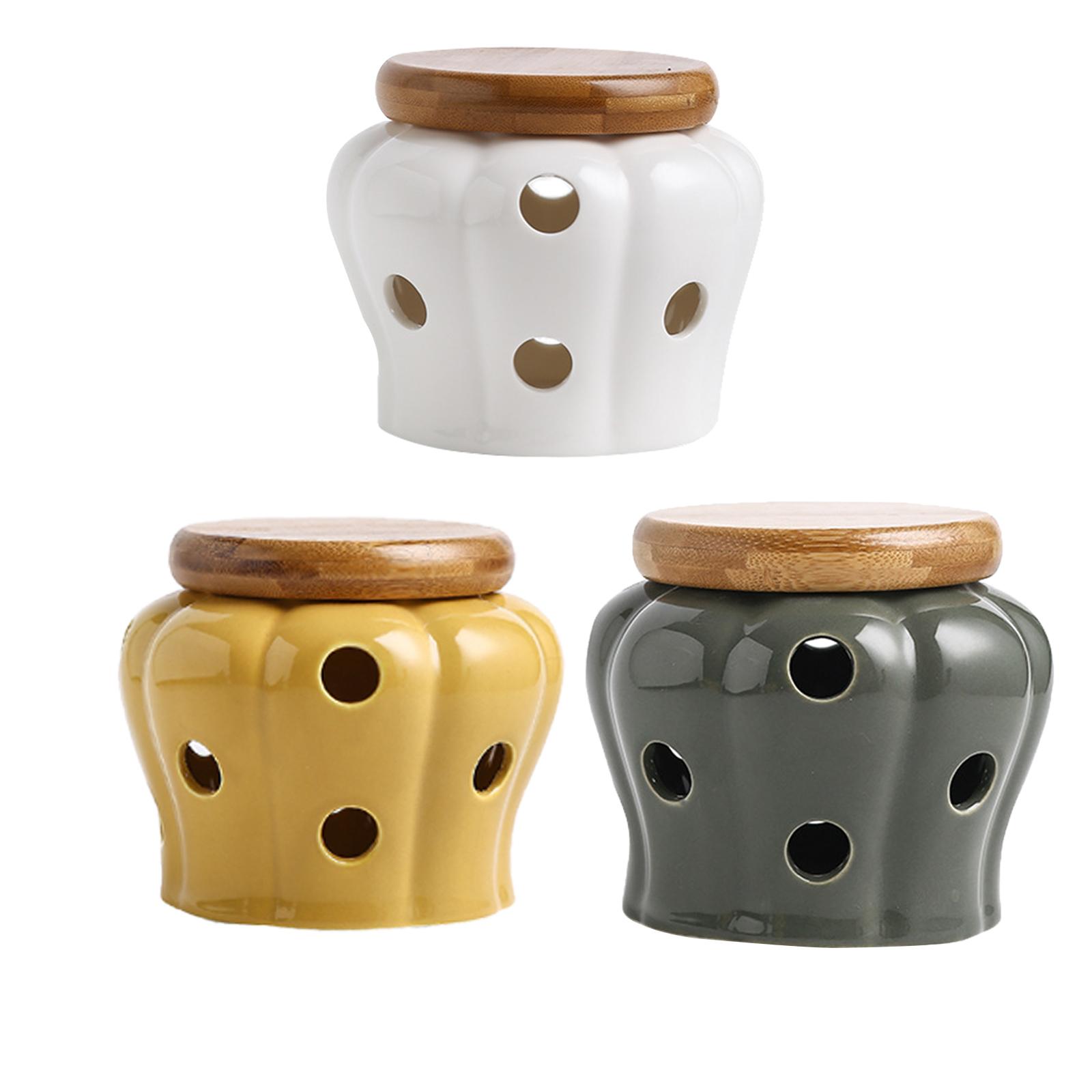 Ceramiczny pojemnik na czosnek – Food Storage Jars With Wooden Lids recenzja i cena