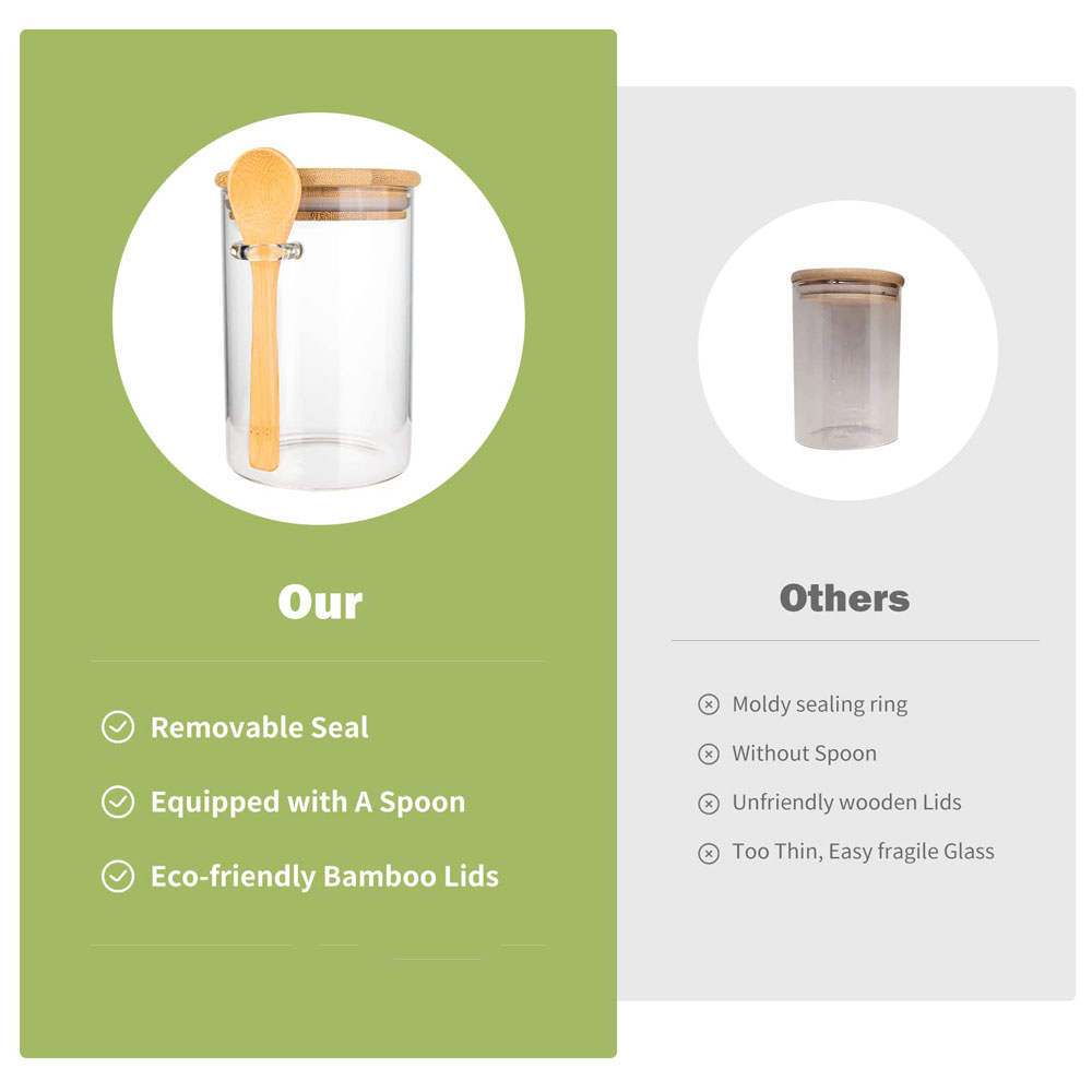 Pojemniki plastikowe do przech – Food Storage Jars With Wooden Lids recenzja i cena