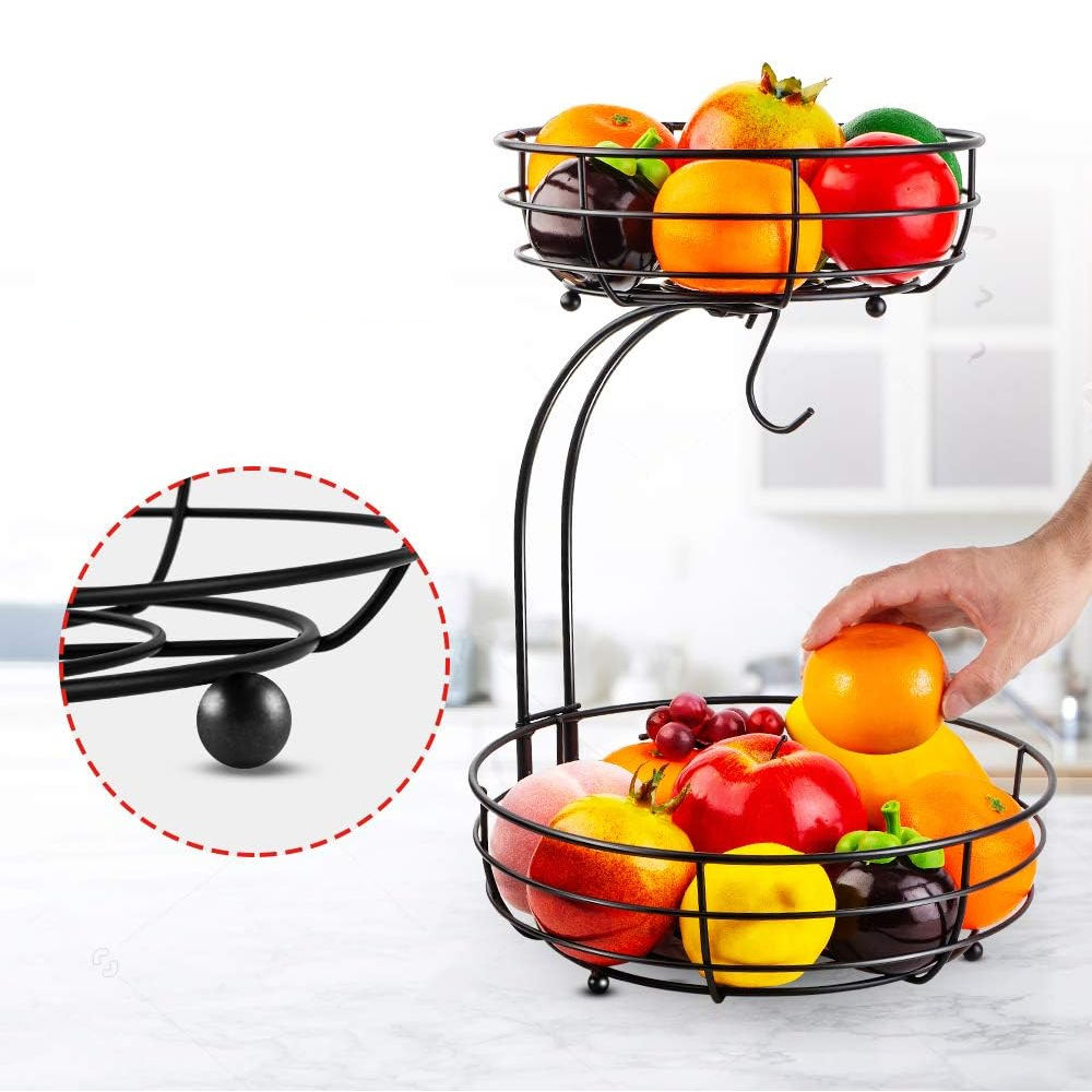 LMETJMA 2-poziomowy koszyk na  – Food Storage Types recenzja i cena