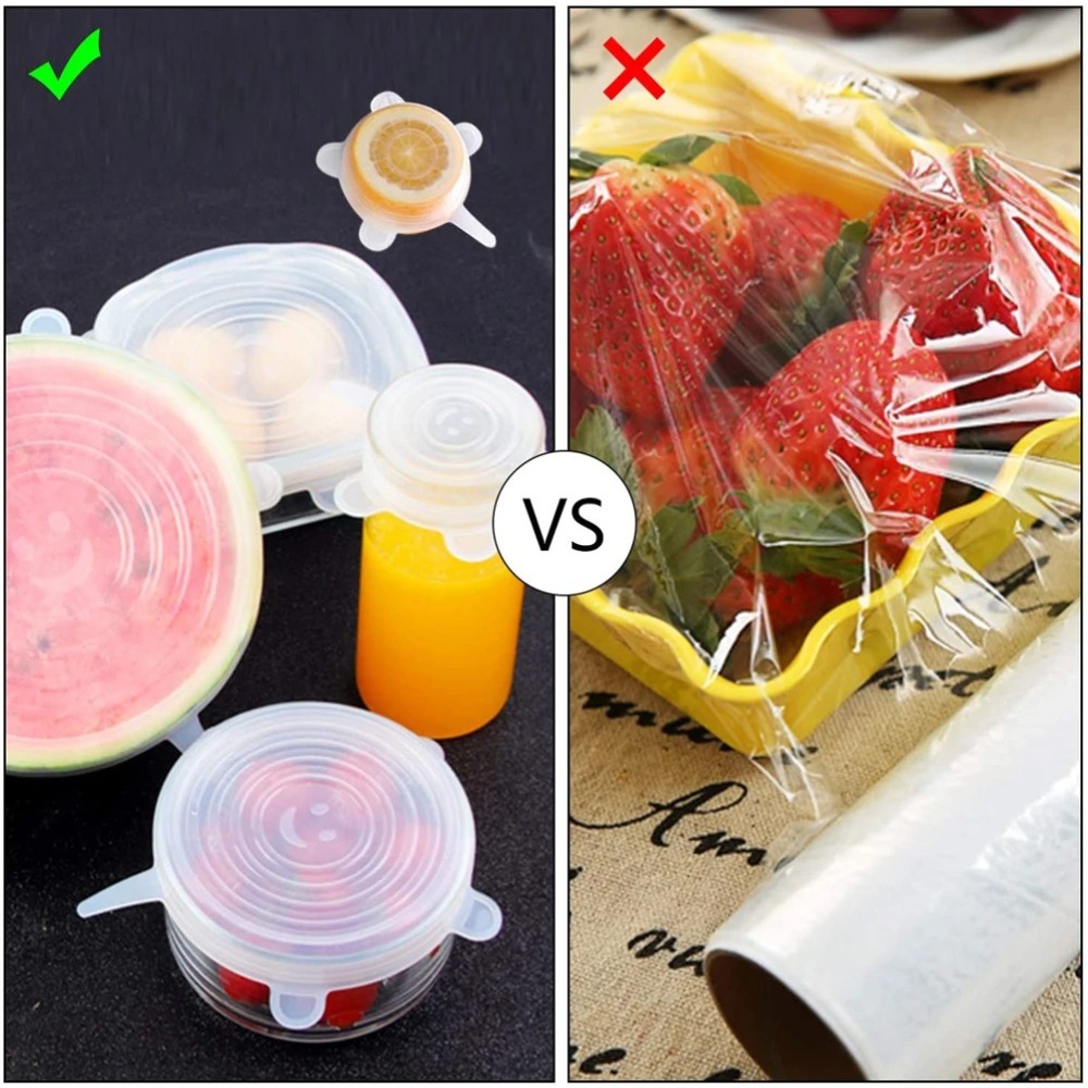 6 SZTUK Pokrywek Silikonowych  – Silicone Stretch Lid recenzja i cena