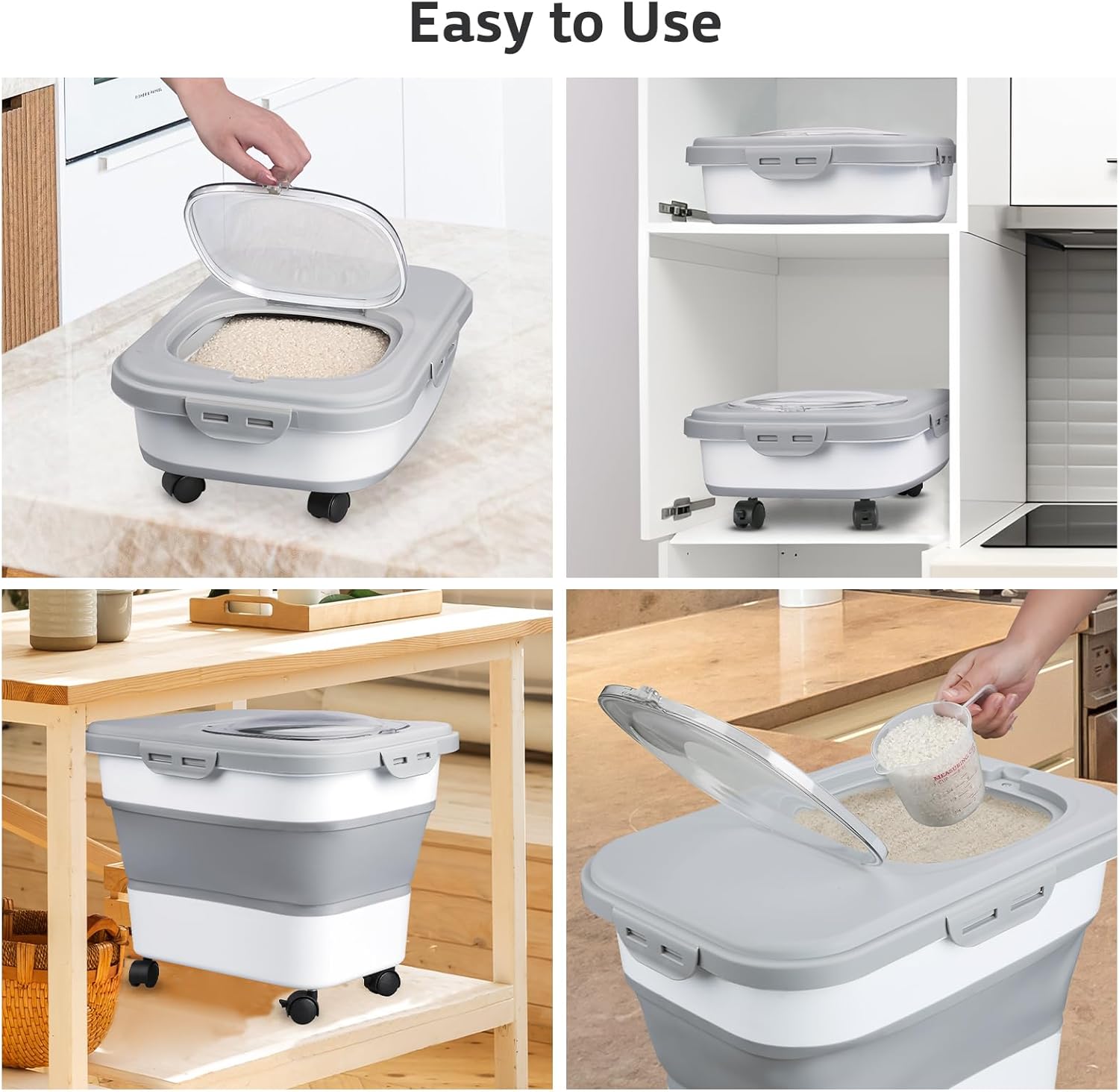 Pojemnik na karmę dla psów i k – Xl Food Storage Containers With Lids recenzja i cena