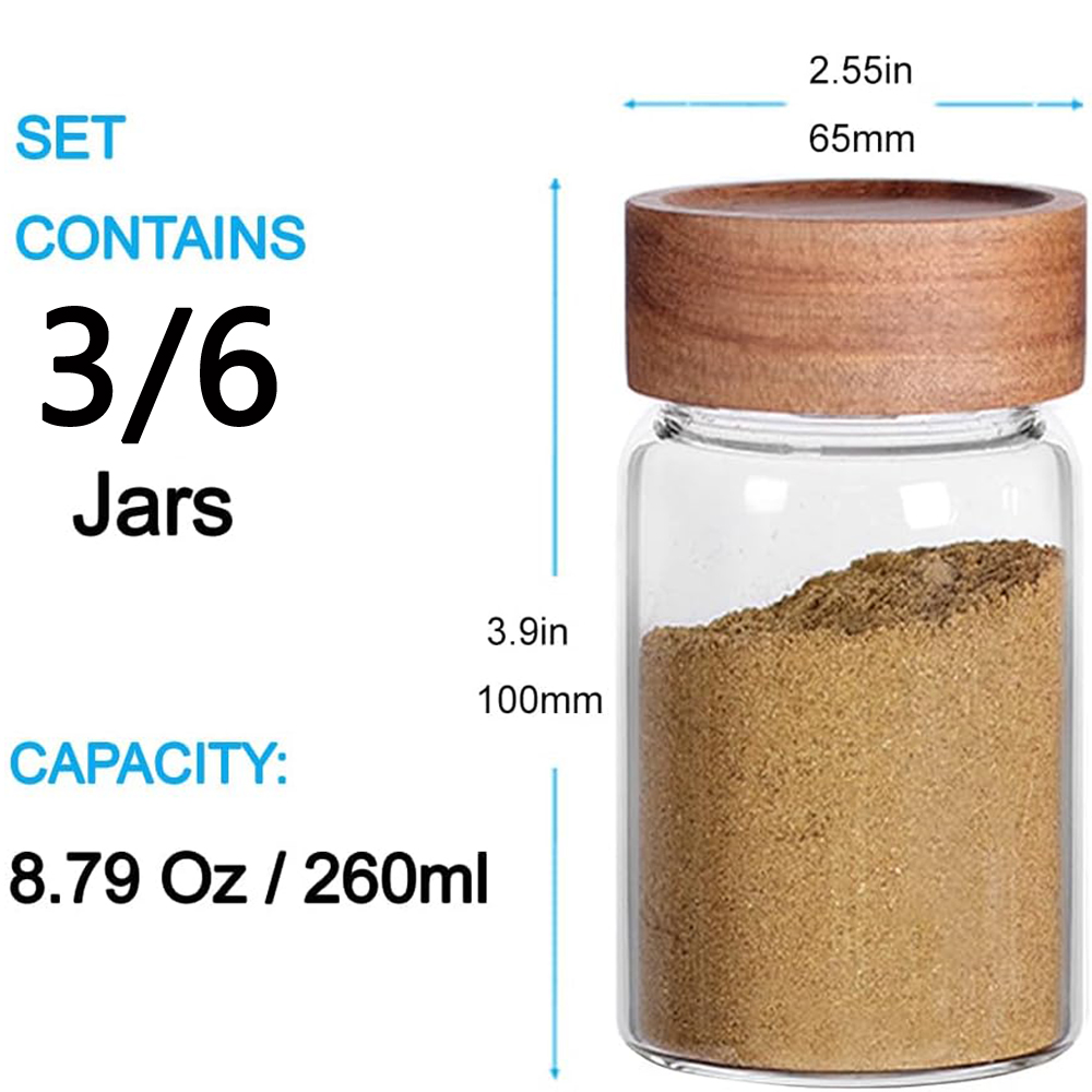 Szklane słoiki do przechowywan – Food Storage Jars With Wooden Lids recenzja i cena