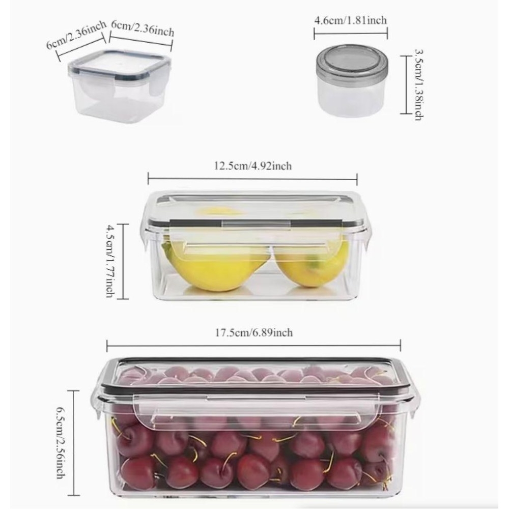 4-częściowy zestaw przezroczys – Food Storage Time recenzja i cena