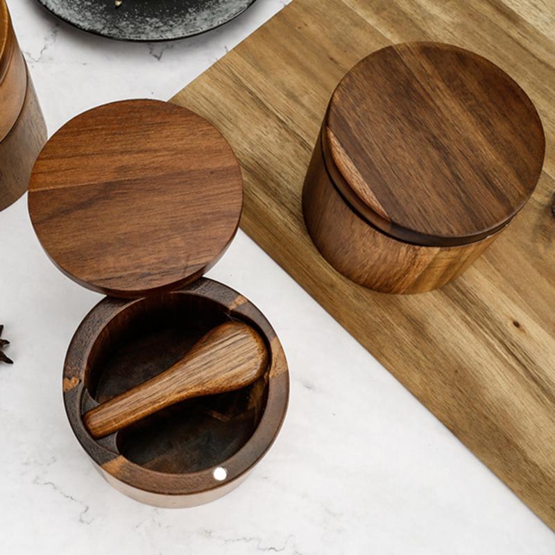 Słoiki na przyprawy Słoik na p – Food Storage Jars With Wooden Lids recenzja i cena