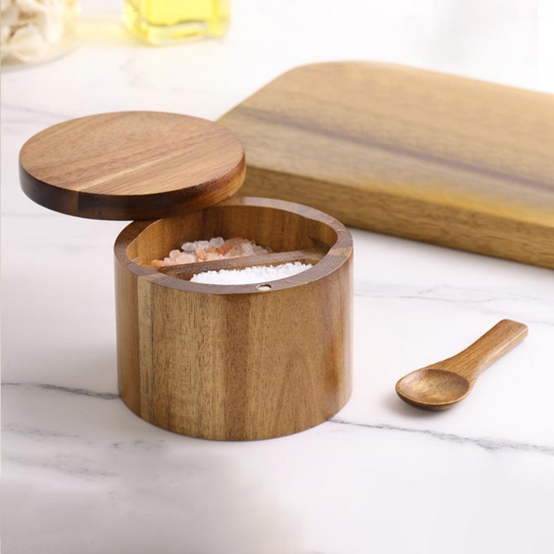 Słoiki na przyprawy Słoik na p – Food Storage Jars With Wooden Lids recenzja i cena