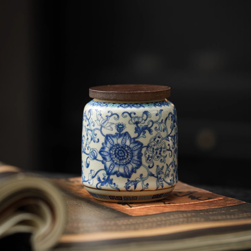 Kreatywny niebiesko-biały porc – Food Storage Jars With Lids recenzja i cena