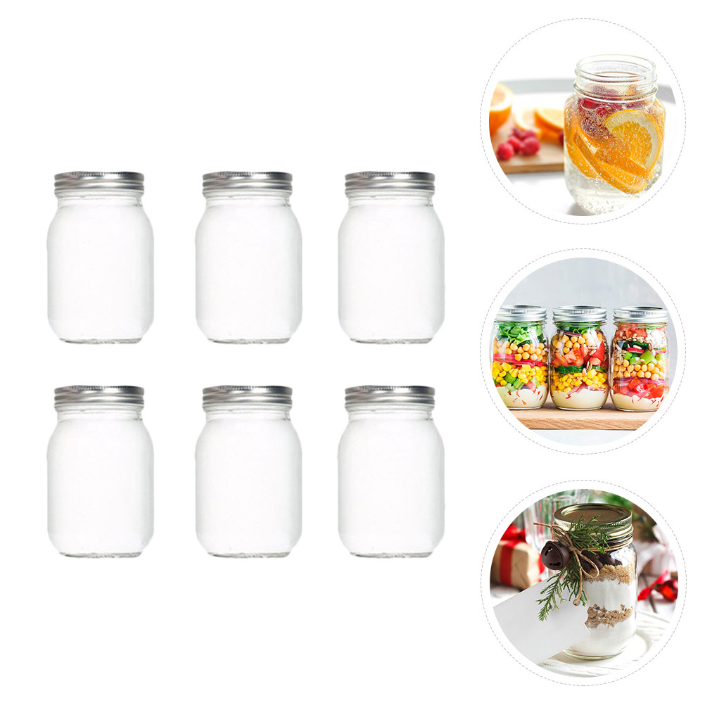 6 szt. Przezroczystych Okrągły – Food Storage Jars With Lids recenzja i cena