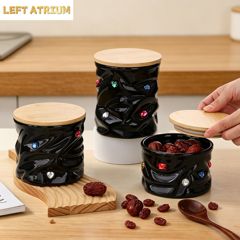 Ceramiczny słoik z drewnianą p – Food Storage Jars With Wooden Lids recenzja i cena