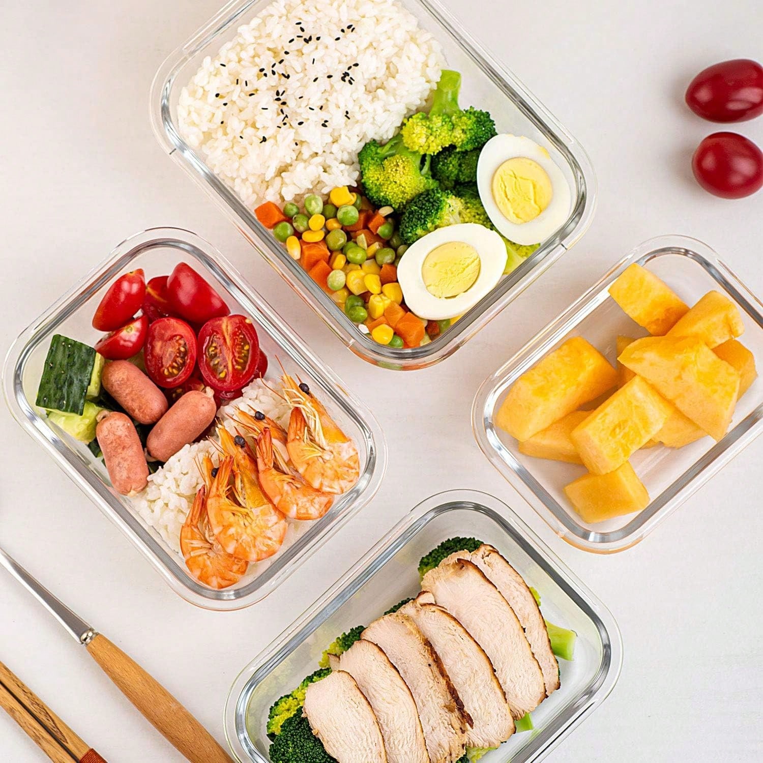 10 sztuk szklanych pojemników  – Storage Food Prep recenzja i cena