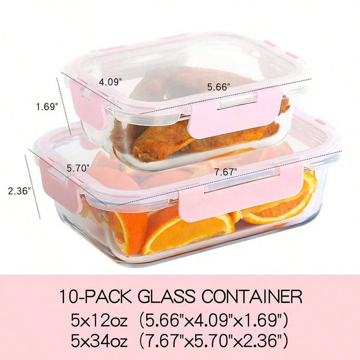 10 sztuk szklanych pojemników  – Storage Food Prep recenzja i cena