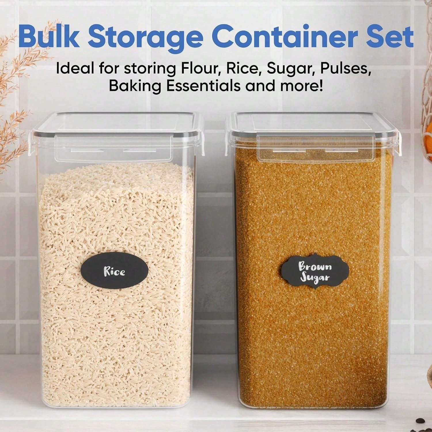 Bardzo duże pojemniki na mąkę  – Xl Food Storage Containers With Lids recenzja i cena