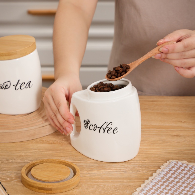 Ceramiczny pojemnik do przecho – Food Storage Jars With Wooden Lids recenzja i cena