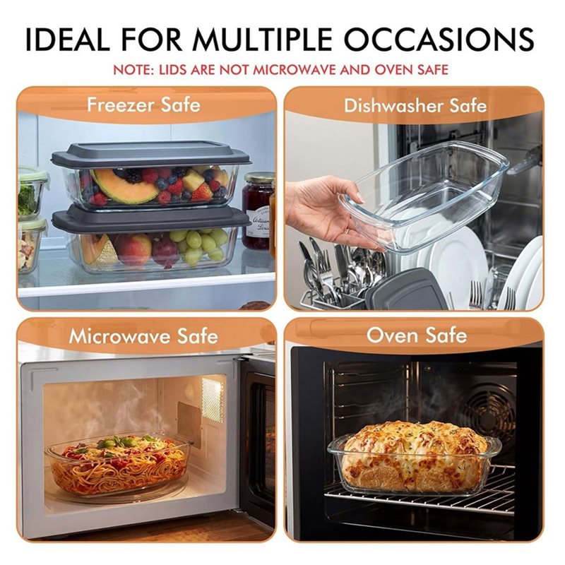 Forma do pieczenia chleba ABMR – Food Storage Glass Containers Large recenzja i cena