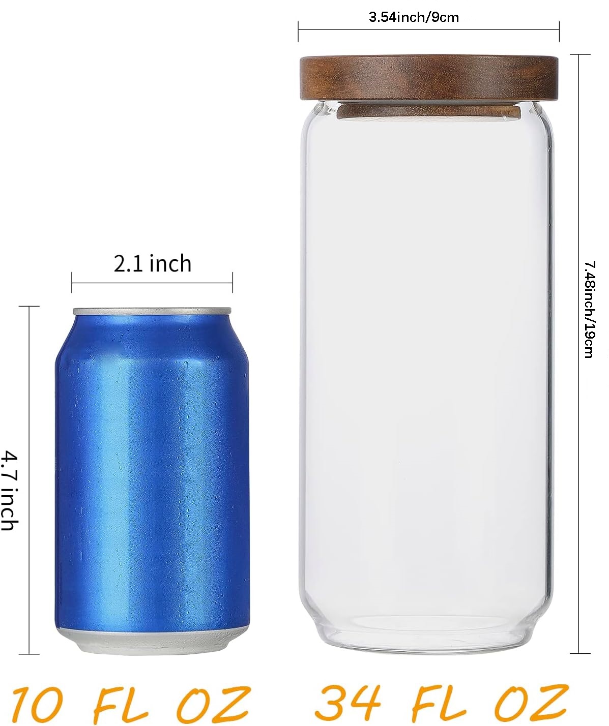 4 sztuki szklanych słoików o p – Food Storage Jars With Wooden Lids recenzja i cena