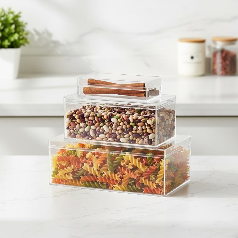 Gruby Prostokątny Akrylowy Poj – Food Storage Plants recenzja i cena