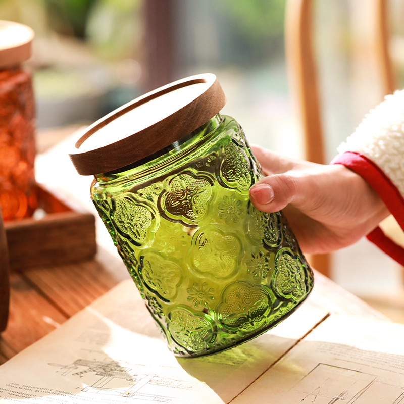 Szklany słoik kuchenny w stylu – Food Storage Jars With Wooden Lids recenzja i cena