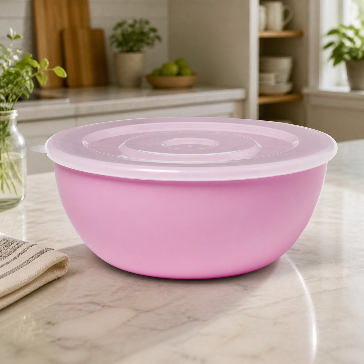Różowa miska z dopasowaną pokr – Storage Food Prep recenzja i cena