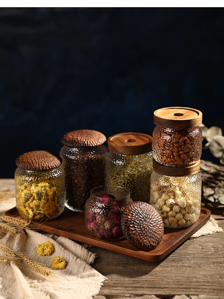 Szklana butelka do przechowywa – Food Storage Jars With Wooden Lids recenzja i cena