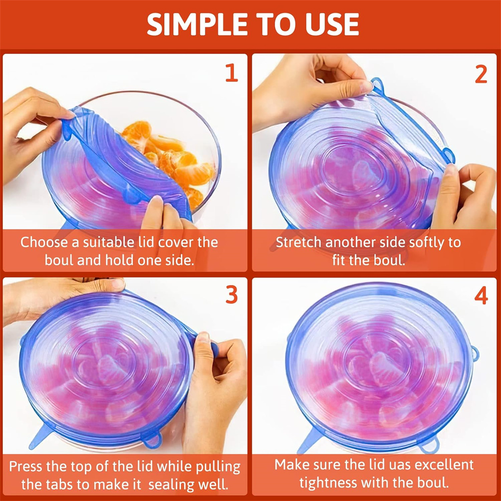 6 szt. Silikonowe pokrywki do  – Silicone Stretch Lid recenzja i cena