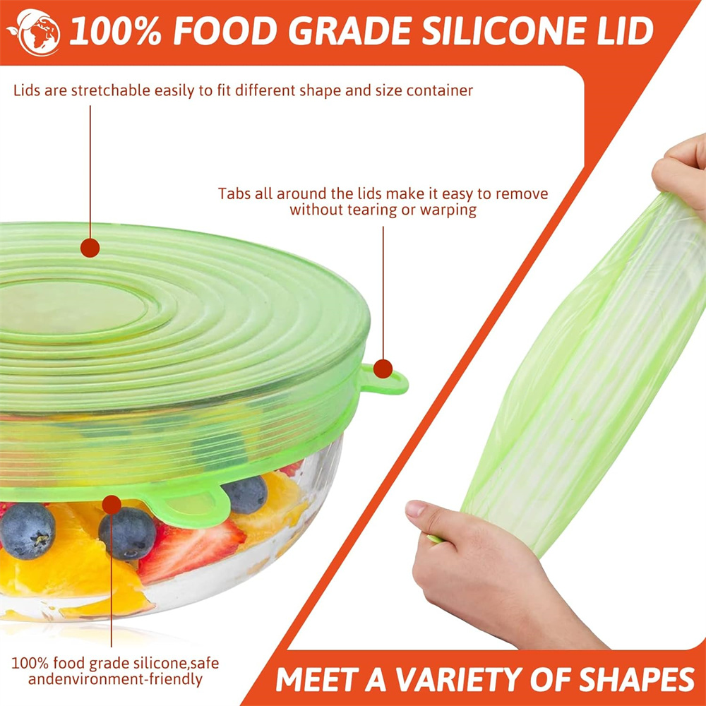 6 szt. Silikonowe pokrywki do  – Silicone Stretch Lid recenzja i cena